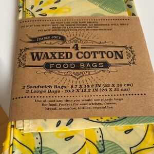 Trader Joe's Yellow Waxed Cotton Food Bags